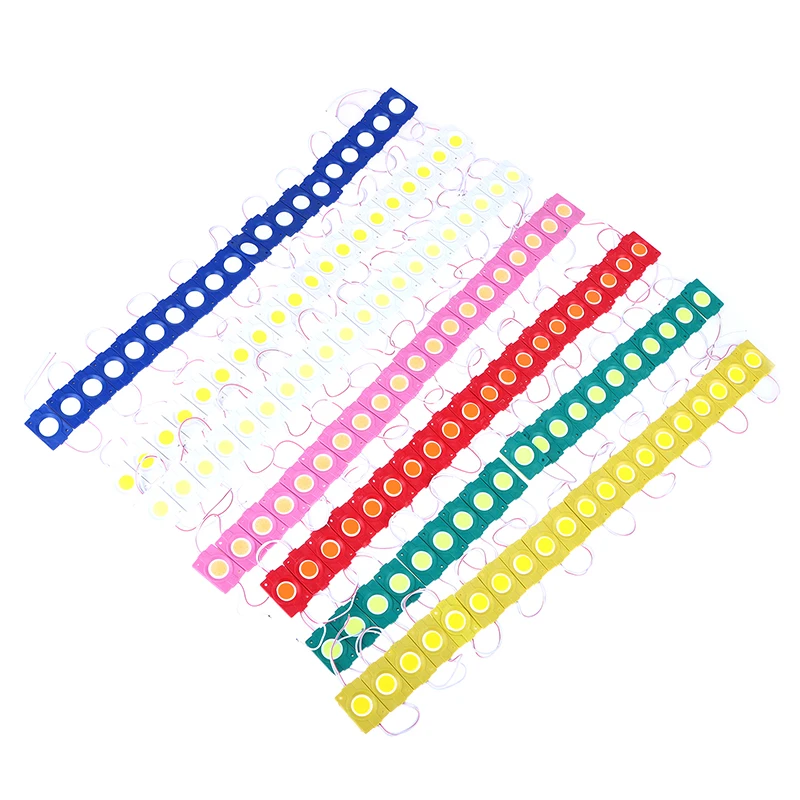 20pcs Led Module 12V Cob Mini Led Light Waterproof Advertisement Led Panel Digital Sign Warm White Red Green Blue Yellow