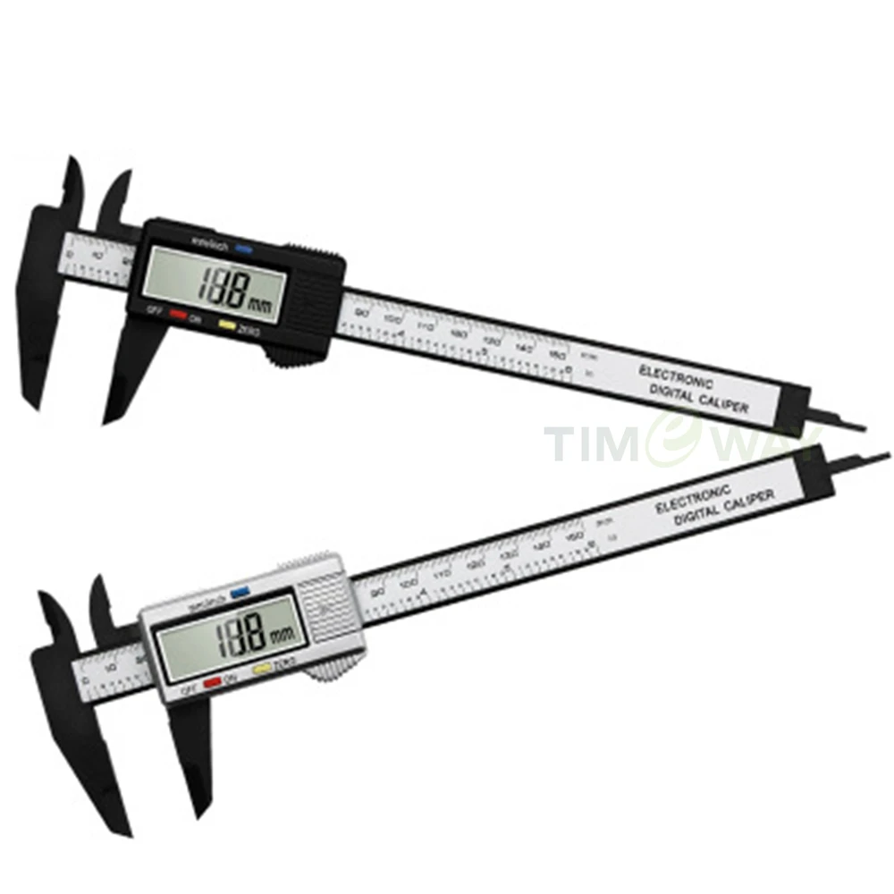 Electronic digital display 0-150mm high-strength plastic carbon fiber metric vernier calipers