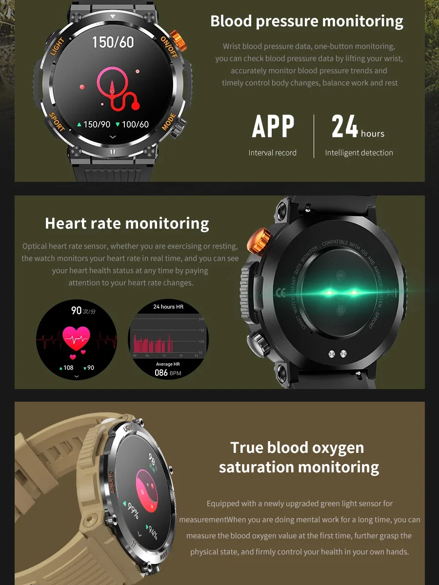 2025 Bluetooth Call Smart Watch for Android & IOS - Health Monitoring, Activity Tracking, Message Push, Multi-function