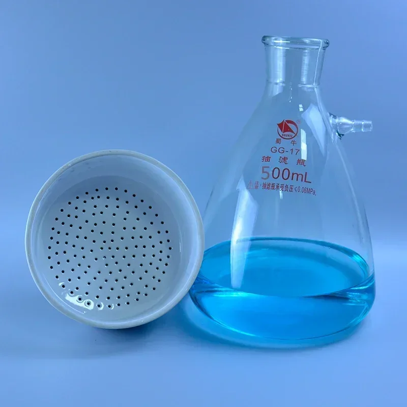 500ml suction flask+100mm buchner funnel,Filtration Buchner Funnel Kit,With Heavy Wall Glass Flask,Laboratory Chemistry