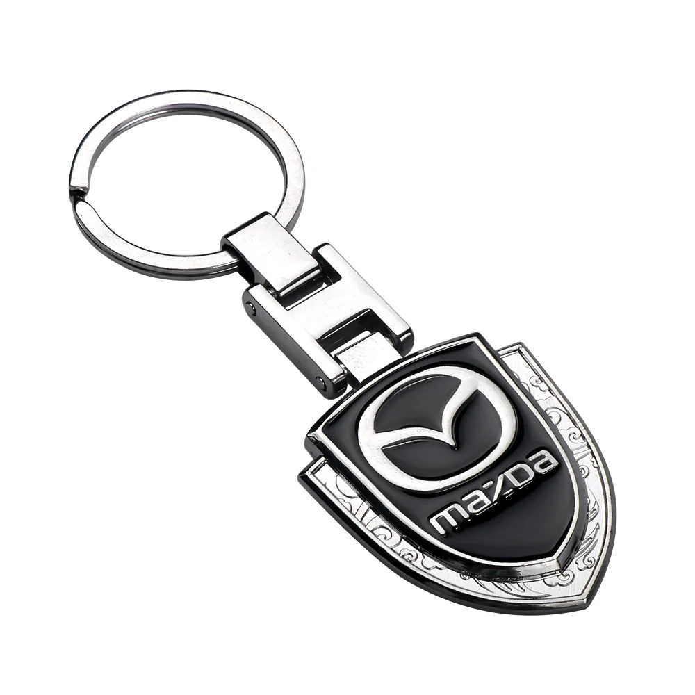 3D Metal Auto Keychain Car Supplies Badge Keychain Accessories for Mazda Atenza Axela Demio CX3 CX5 MS RX8 CX-7 MX3 MX5 skyactiv