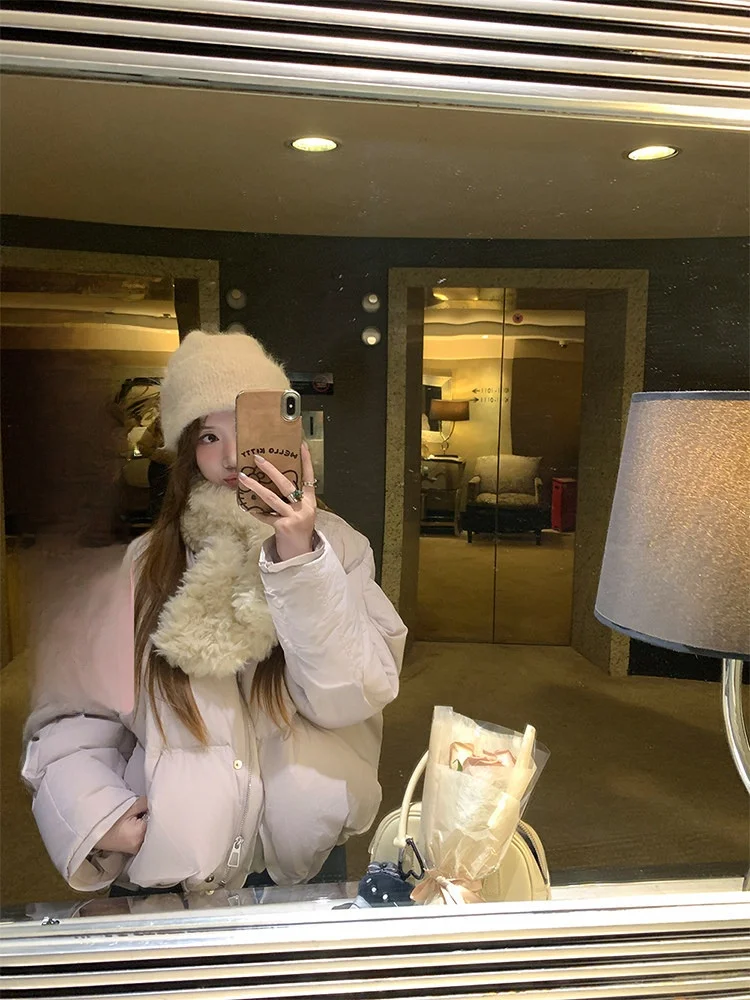 

Miaolab 90% down ort Puffer Jaet Women's Bread Comfort Velvet Coat Casual Sle Long Sve Warm Filling Winter Outerwear