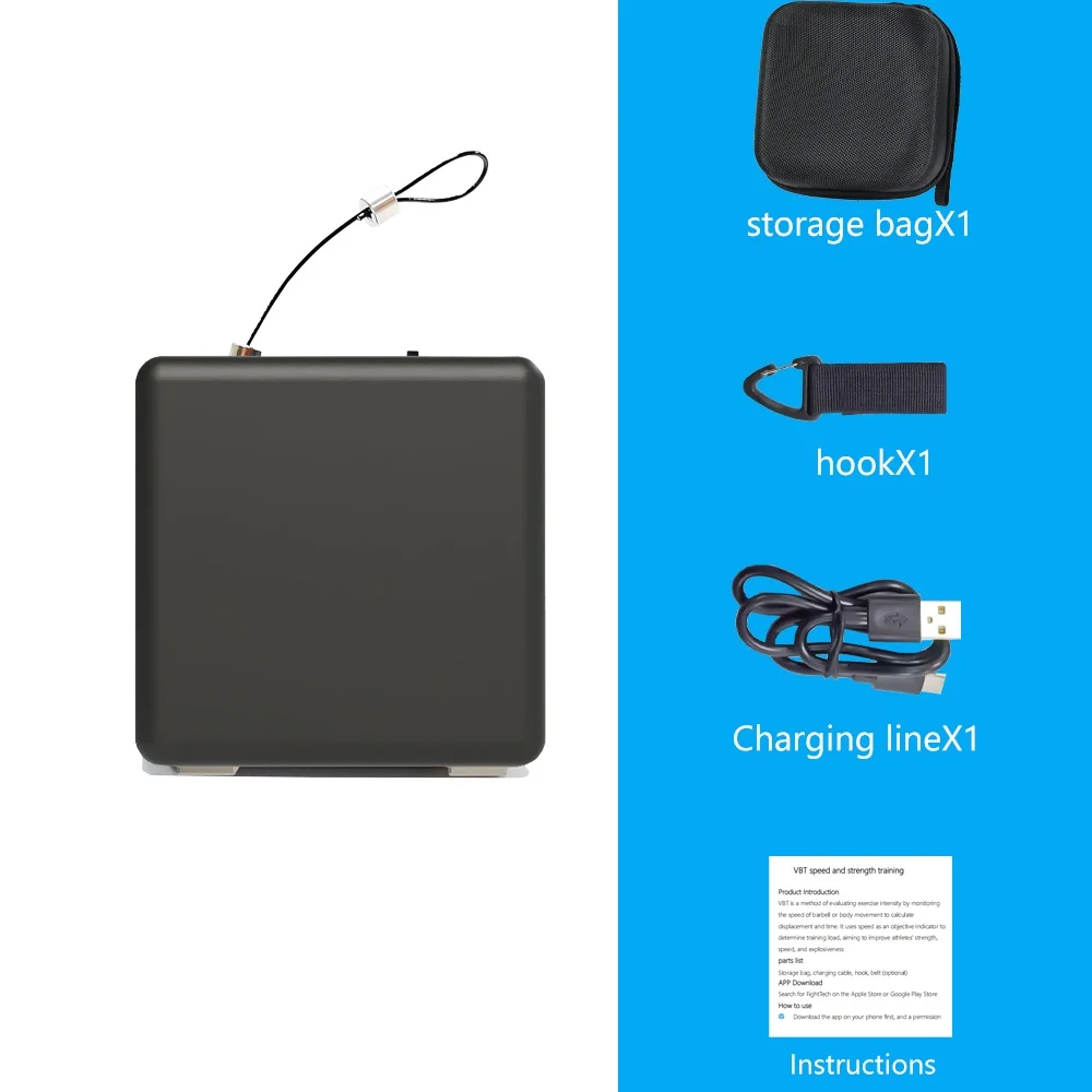 queling Geschwindigkeitsbasiertes Trainingsgerät, linearer Encoder für Powerlifting und vertikale Sprünge – ±1 mm Präzision     Realtime Training Data Trackin 4