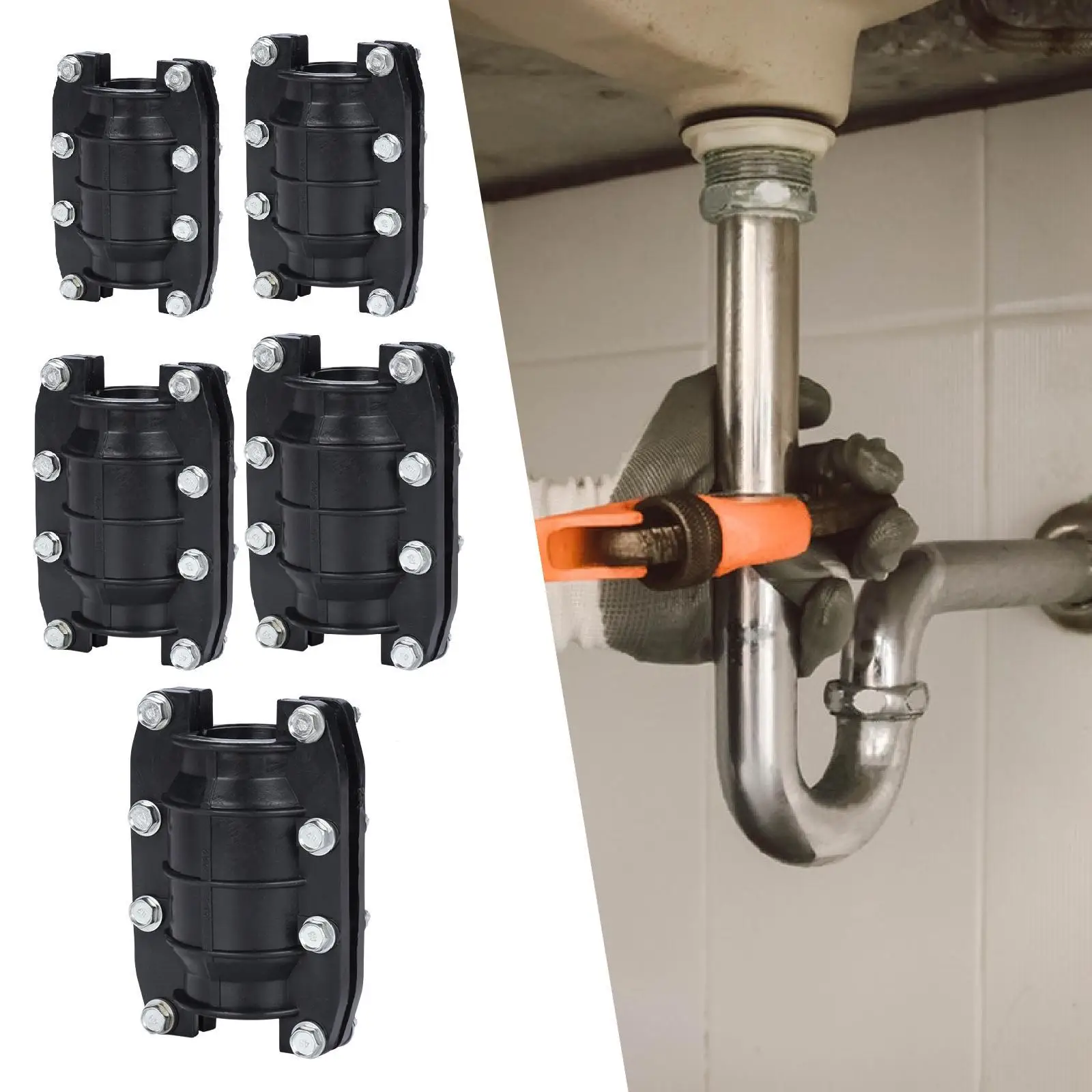 Water Pipe Leak Repair Clamp,Leak Sealer Replace Pipe Patch Leaking Stopper for
