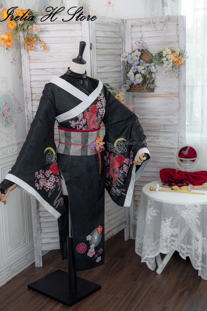 

Irelia H Store Custom size Tetra Sakura Cosplay Costume Kimono Game Anime Halloween Dress female