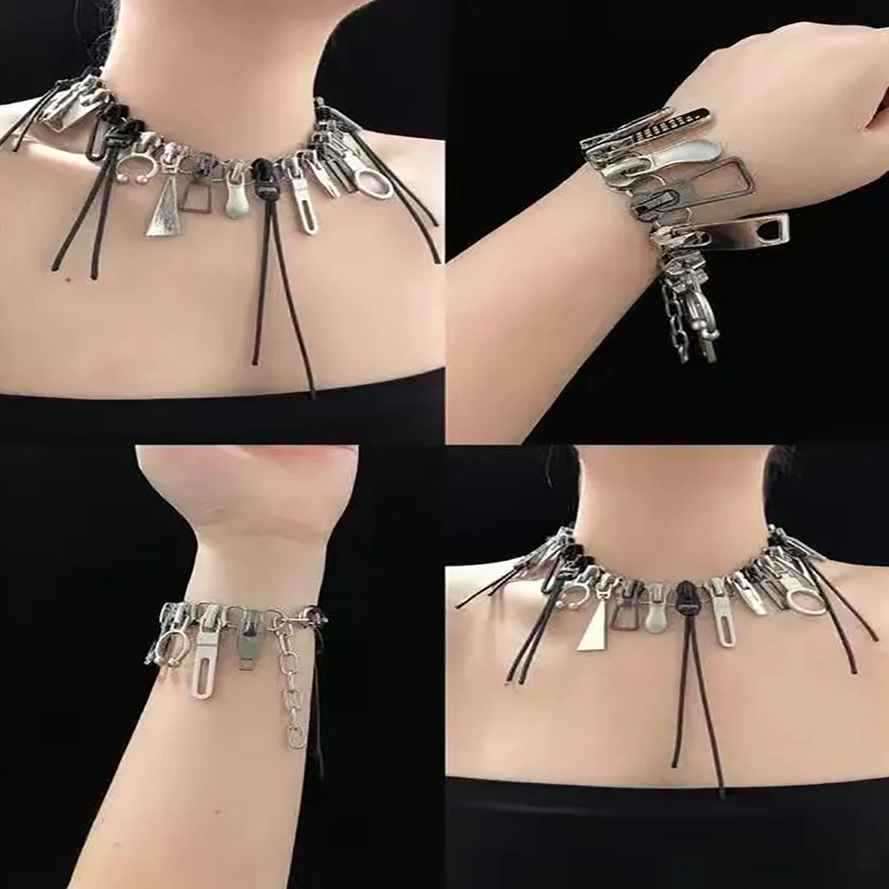 Stylish Zipper Necklaces Punk Men\'s And Women\'s Jewelry Accessories Unisex Jewelry Accessories Party Neck Accessories