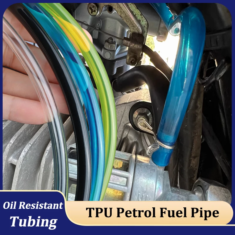 

1~50m Fuel Hose ID X OD 2x3.5/2x4/2.5x5/3x5/3x6/4x6/5x8/6x8/7x10mm TPU Gas Pipe for Motorcycles Tricycles Lawn Mower Oil Tubing