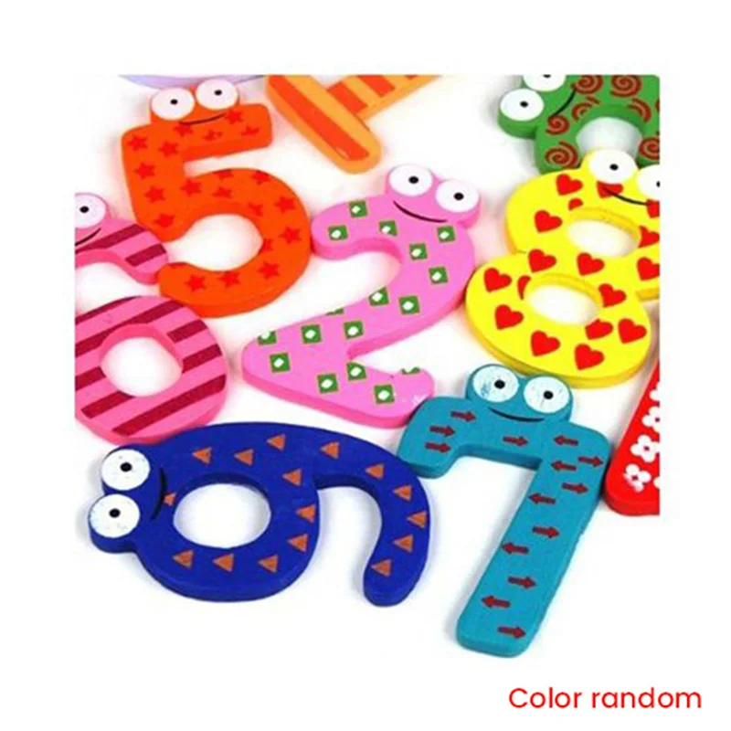 

J1UL1N 3X Funky Fun Colorful Magnetic Numbers Wooden Fridge Magnets Kids Educational Toys