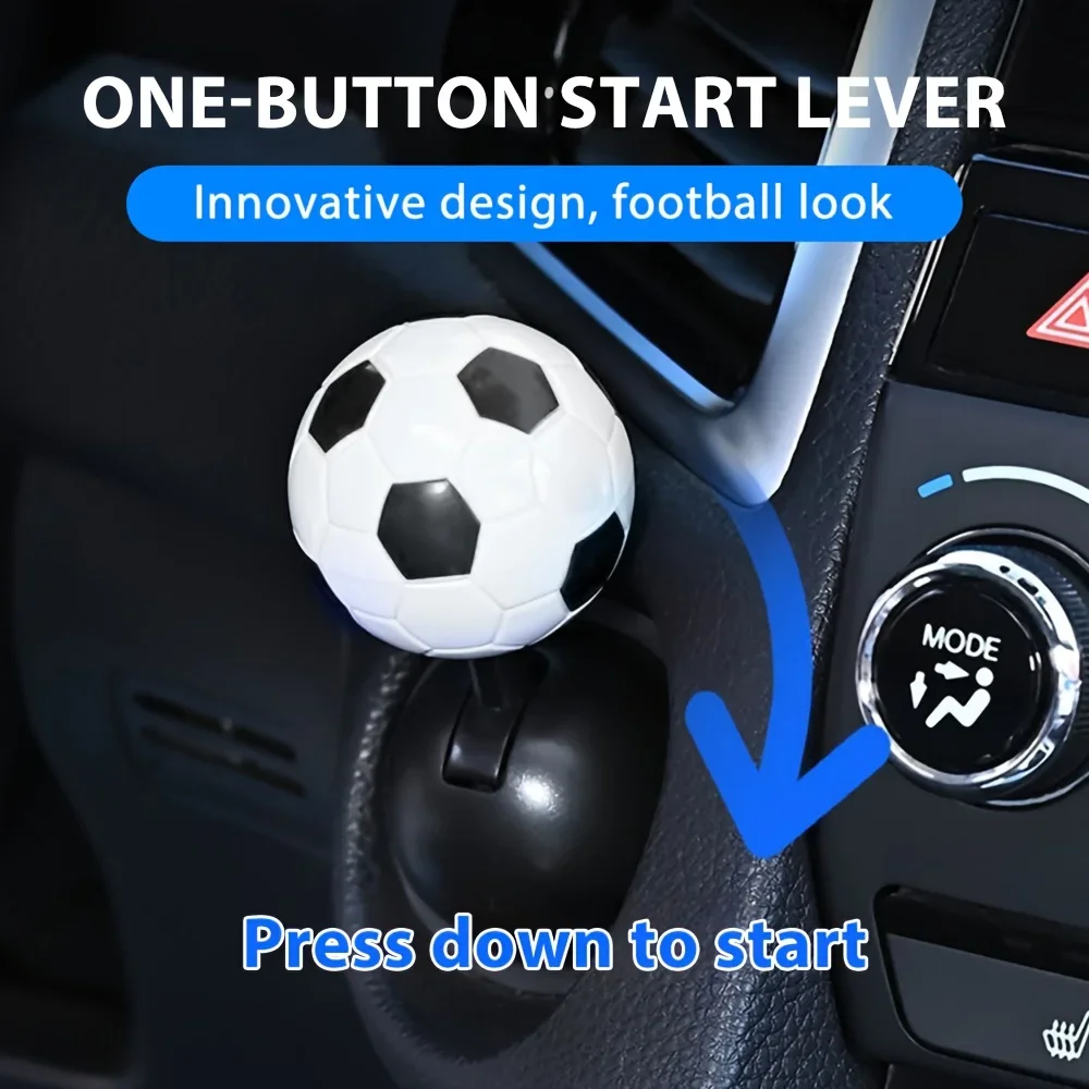 Football Style Car One Button Start Button Cover Universal Engine Start Stop Push Button Decorative for Car Interior Accessories