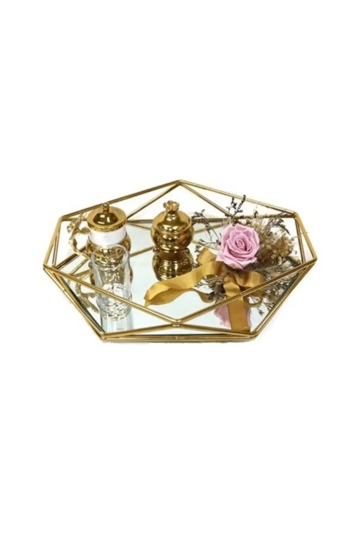 

DOLBOVI Fadeless Rose Decorated luxury Prism Set tray поднос plateau luxury