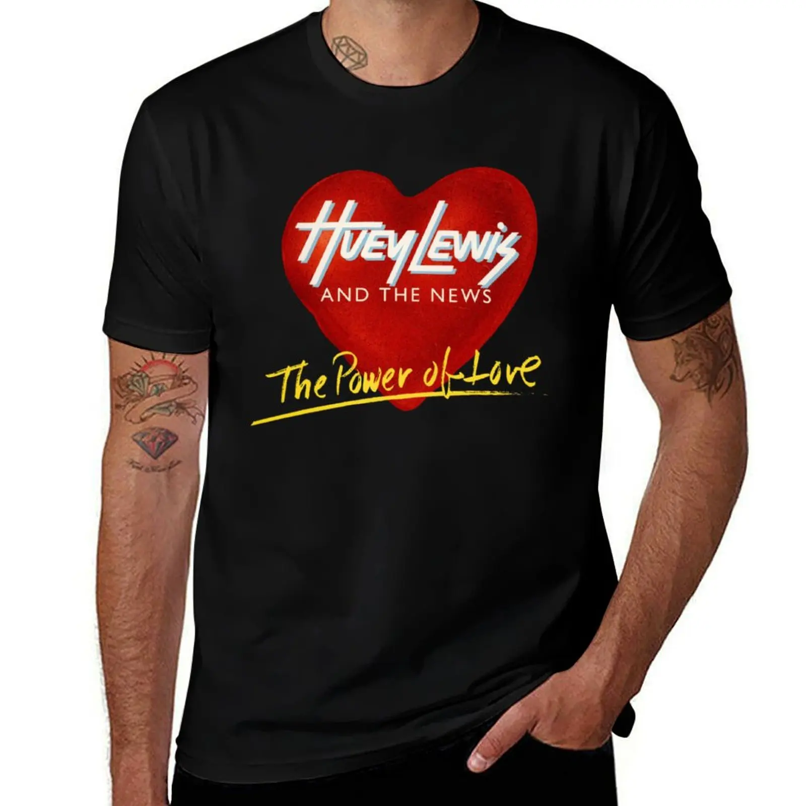 

Huey Lewis And The News Power Of Love Tour 2020 Nyobaklagi T-Shirt Basic Breathable Solid Color T-Shirt