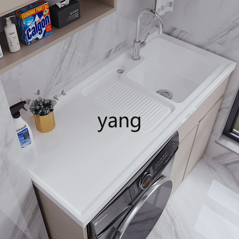 YJQ space honeycomb aluminum balcony drum washing machine integrated cabinet combination simple with rubbing board