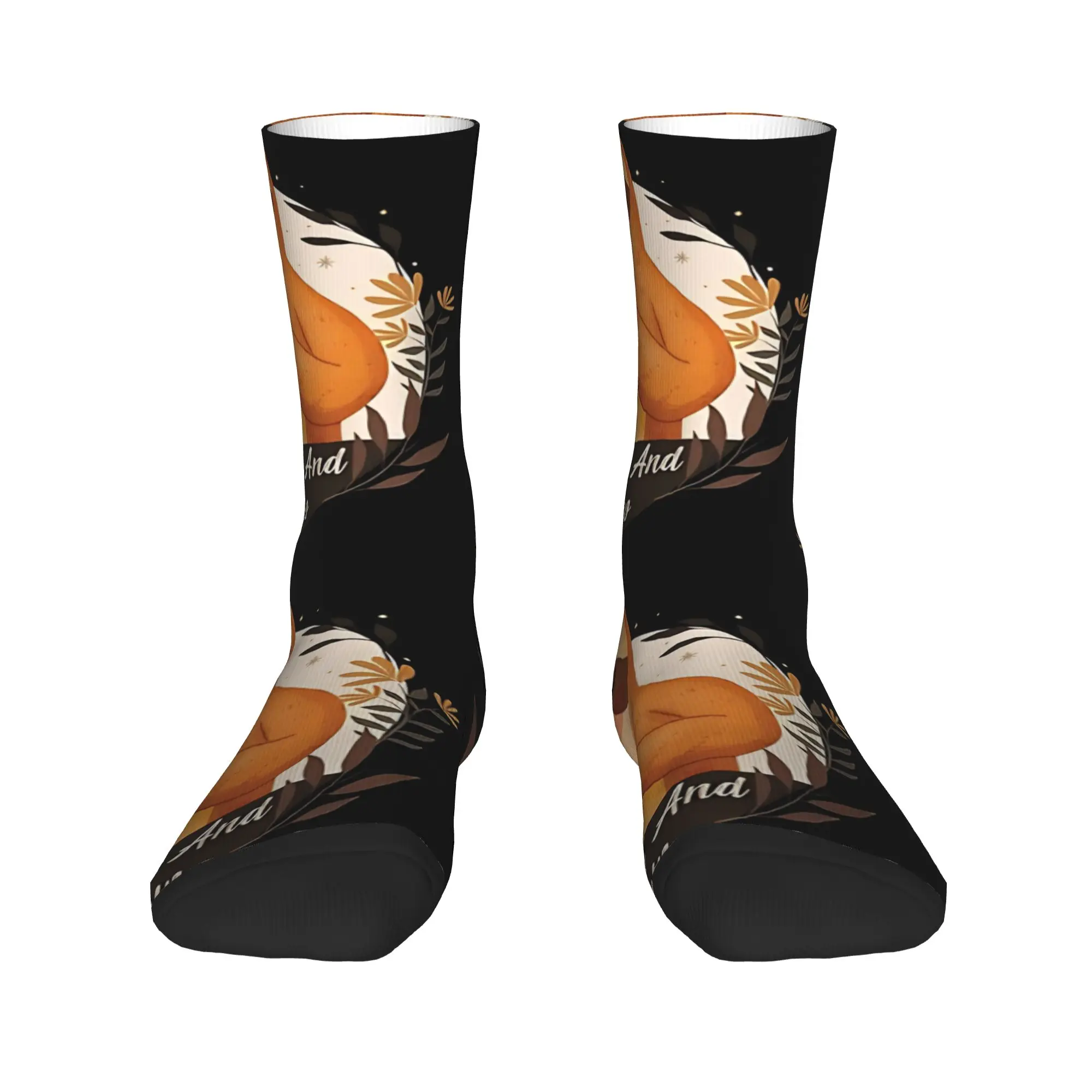 Keep Calm And Live Slow Sloth Mood Socks  Anti Skid Stockings Men Soft Breathable Outdoor Socks Winter Harajuku Graphic Socks