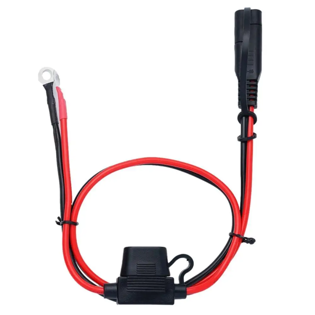 Quick Release SAE Cable With Fuse Terminal O Connector Battery Charger Extension Adapter Wire 16AWG Terminal