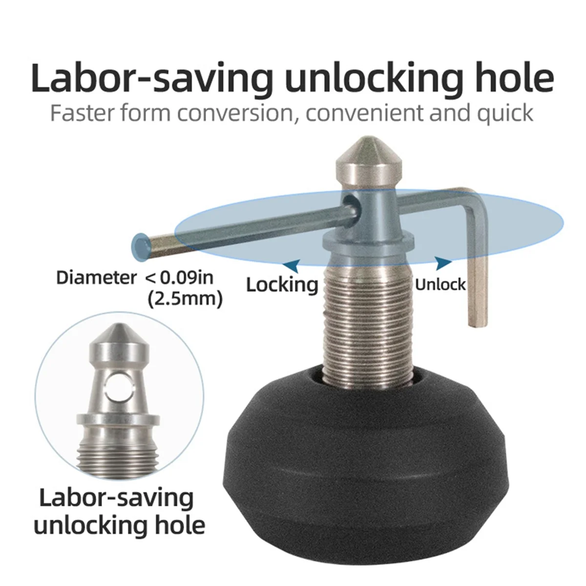 

A01R Универсальная противоскользящая резиновая регулируемая подставка для ног с винтом 3/8 для адаптера штатива для камеры, аксессуары для фотосъемки
