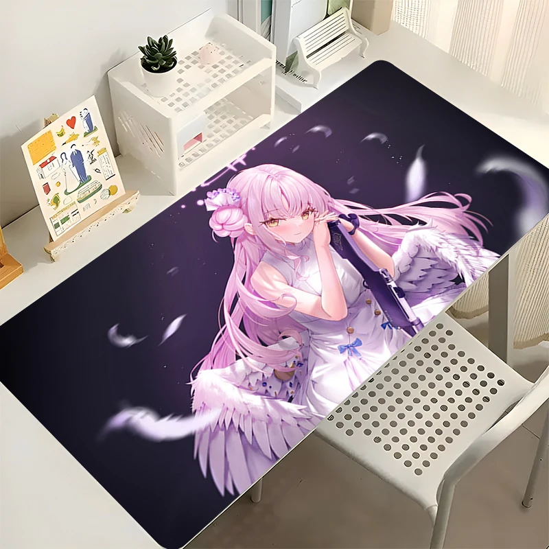 Gaming Mouse Pad Design Non-slip Rubber Sewn Edge Desk Mat Blue Archive Misono Mika Keyboard Pad Gamers And Office Work Mousepad