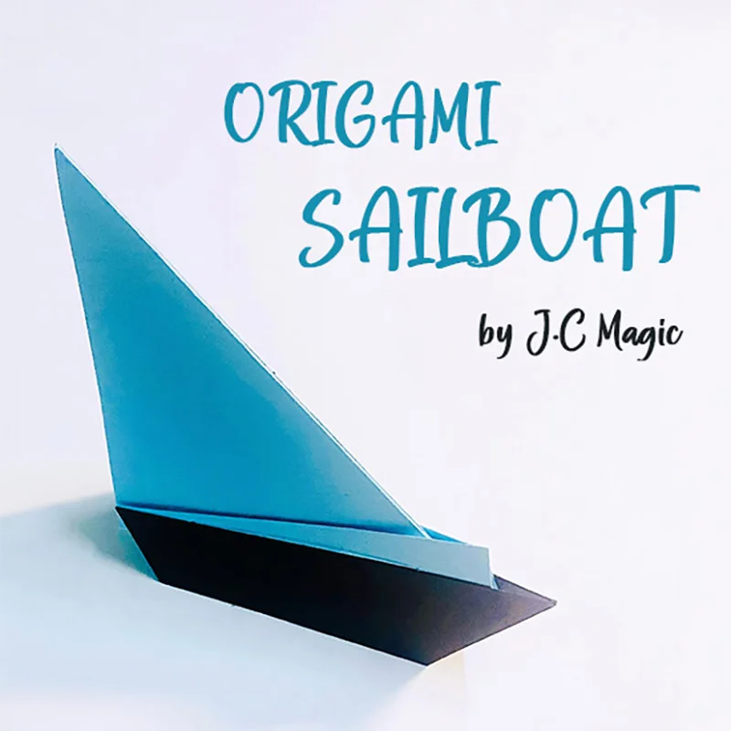 Origami Sailboat by J.C Magic Tricks Postcard Flicked into Sailboat Magia Easy Close up Street lllusions Gimmicks Mentalism Prop