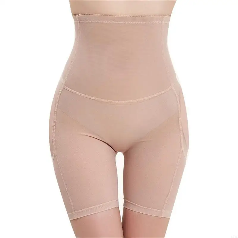 

L5YC Women's Hip Enhancer Removable Padded Panties Butt Lift Waist Trainer Shapewear Body Shaper Mesh Boyshorts Underwear