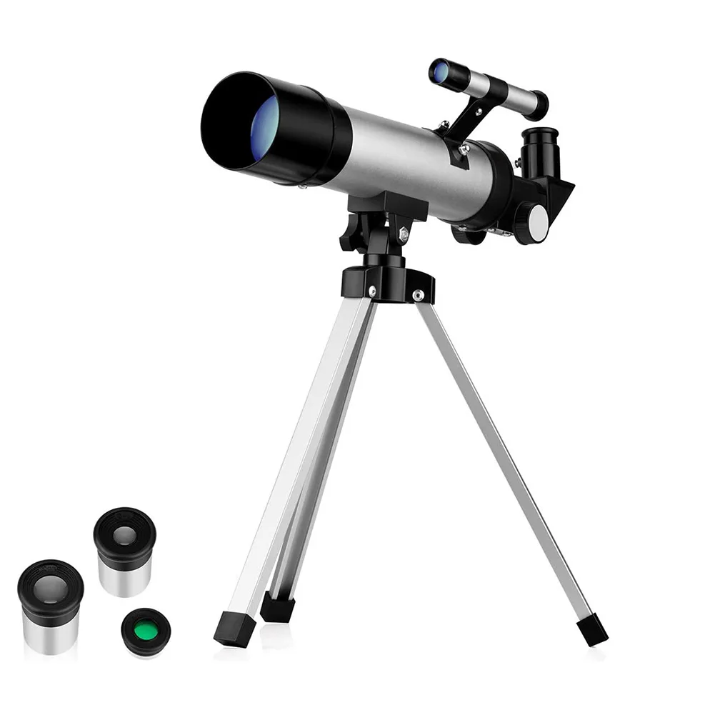 Astronomical Telescope with Aluminum Tripod Monocular Telescope 90 Degree Portable Telescope for Kids and Beginners