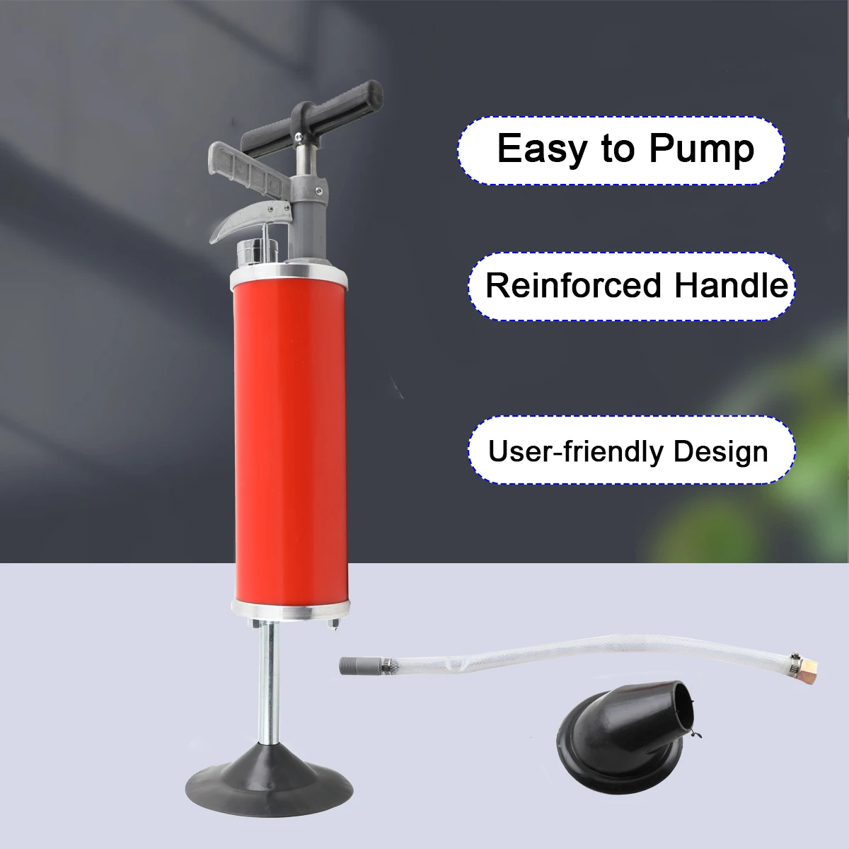 Abflussreiniger, Luftdruck-Rohrreiniger, Aluminiumlegierung und Edelstahl, 0,7 MPa Druck für Toiletten, Waschbecken mehr – Detail 7