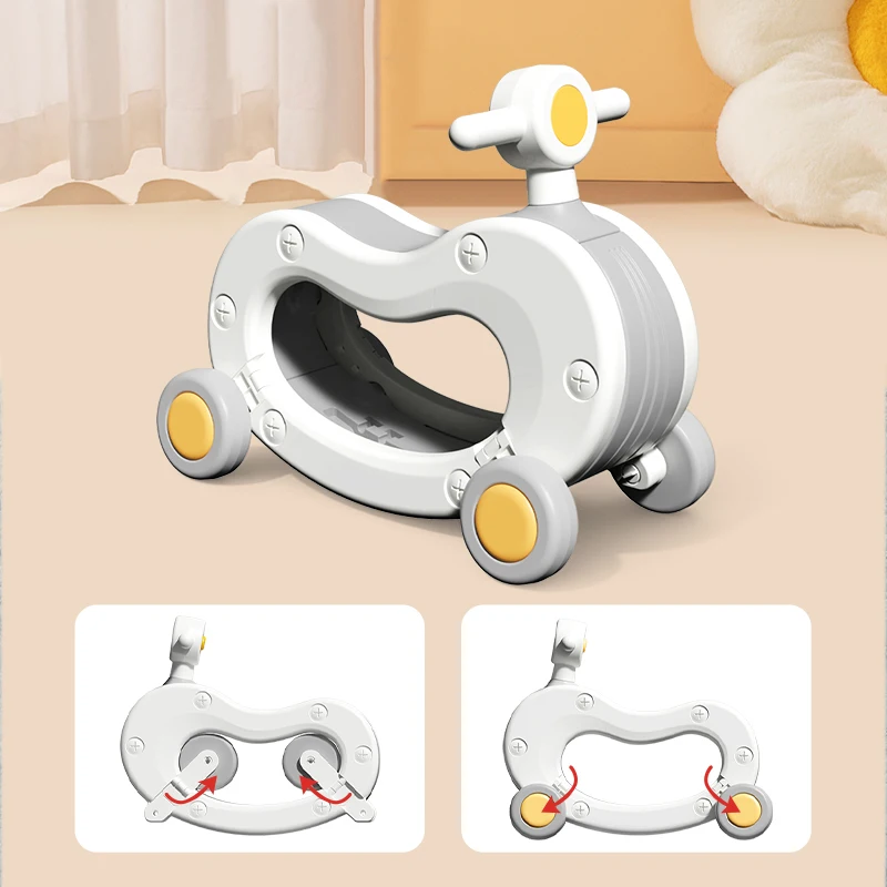 Carrinho de balanço 2 em 1 para bebês, cavalo de balanço, aprendizagem educacional precoce, roda de caminhada, bebê trojan, brinquedo, carro, ferramenta, veículo