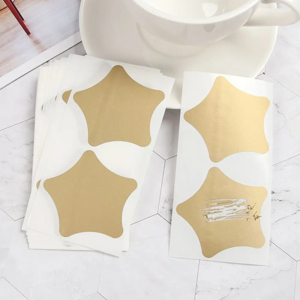 Message Cards Golden Love Heart Shape Scratch Coating Stickers Self-adhesive Multifunctional Labels Scratch Card Sticker