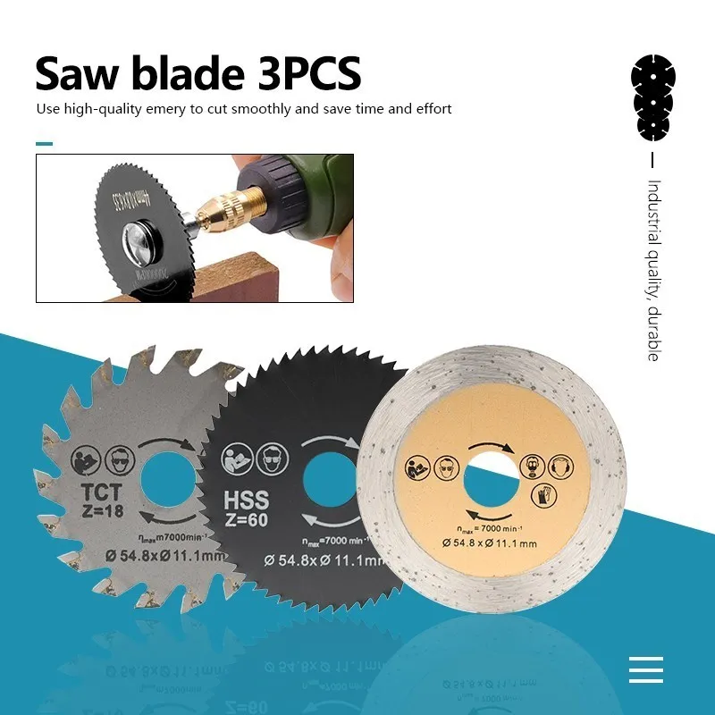 Mini Circular Saw Blade 54.8x11.1mm 30/60T Multitool Cutting disc Metal Plastic Ceramic Wood Cutting Blade Woodworking Saw Blade