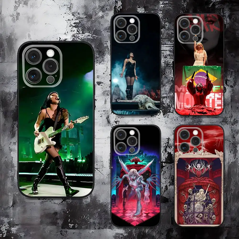 

Manifest of MAYHEM L-Lady G-Gaga Phone Case For iPhone 16,15,14,13,12,11,Pro,Max,Plus,X,XS,SE,E,Mini,Soft Silicone Black Case