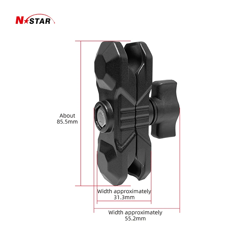 1 Zoll 25mm Kugelkopfadapter Motorrad-Lenkerhalterung Telefonhalterung Aluminium-Kugelkopfhalterung für Ram – Detail 25