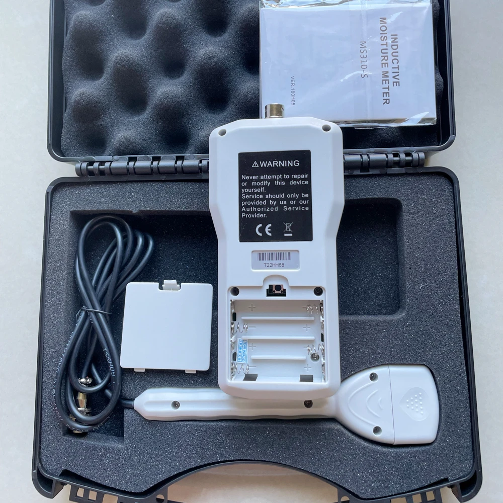 Medidor de humedad portátil inductivo de alta precisión, MS310-S para rango de medición textil 0-99%, 4 LCD digital