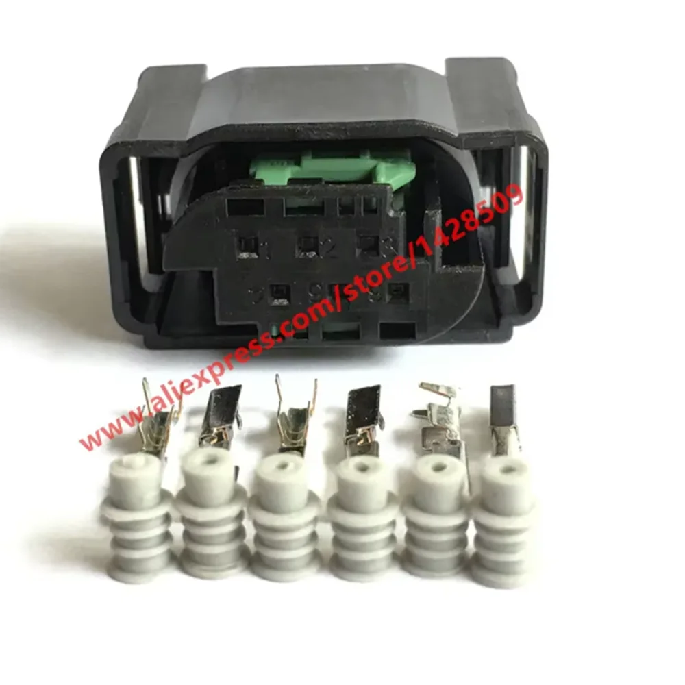 1 Pcs 6 Way Tyco Accelerator Pedal Connector For BENZ BMW Throttle Valve Sensor Socket 1-967616-1 7M0 973 119