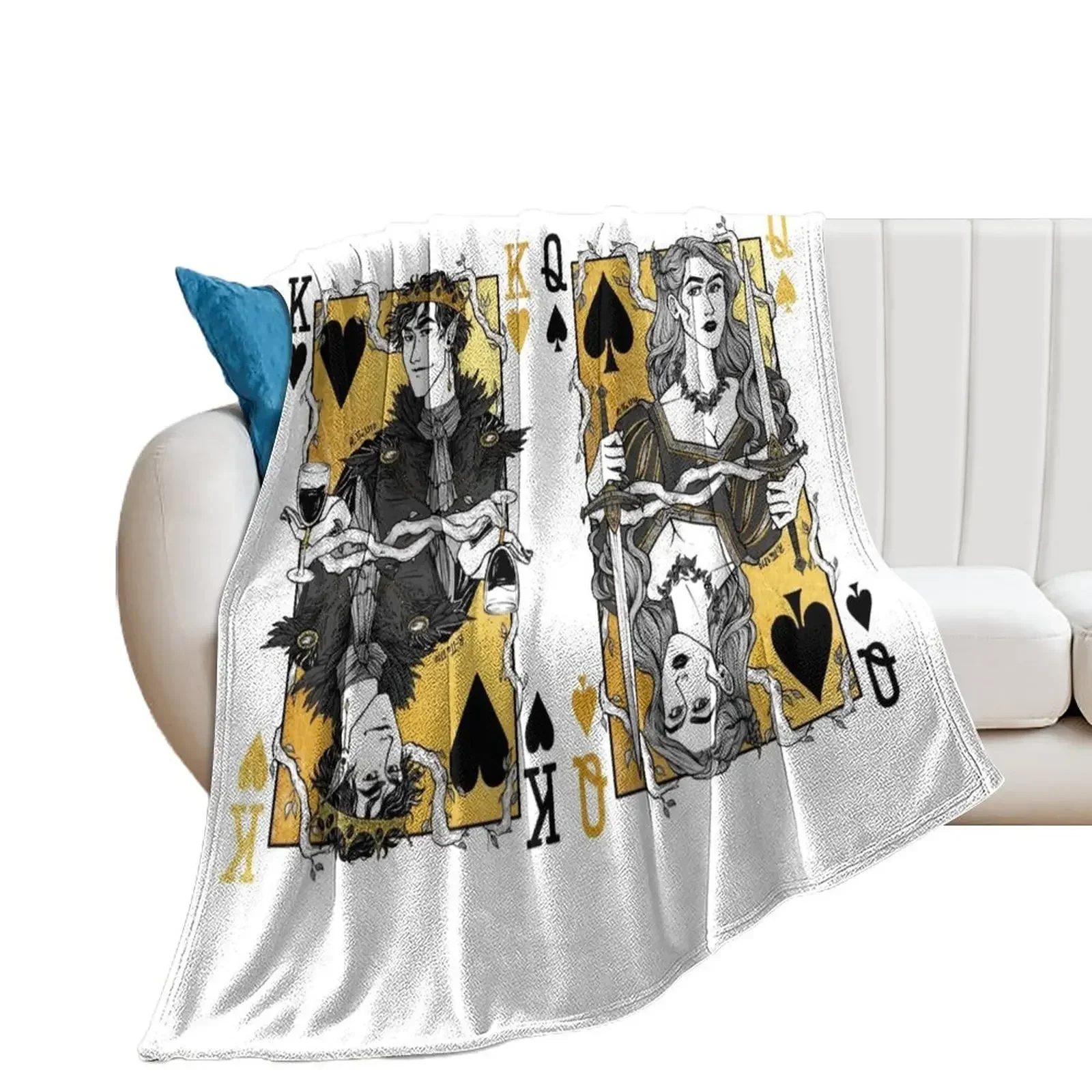 Cardan and Jude, king and queen Throw Blanket for winter Decorative Sofas Blankets