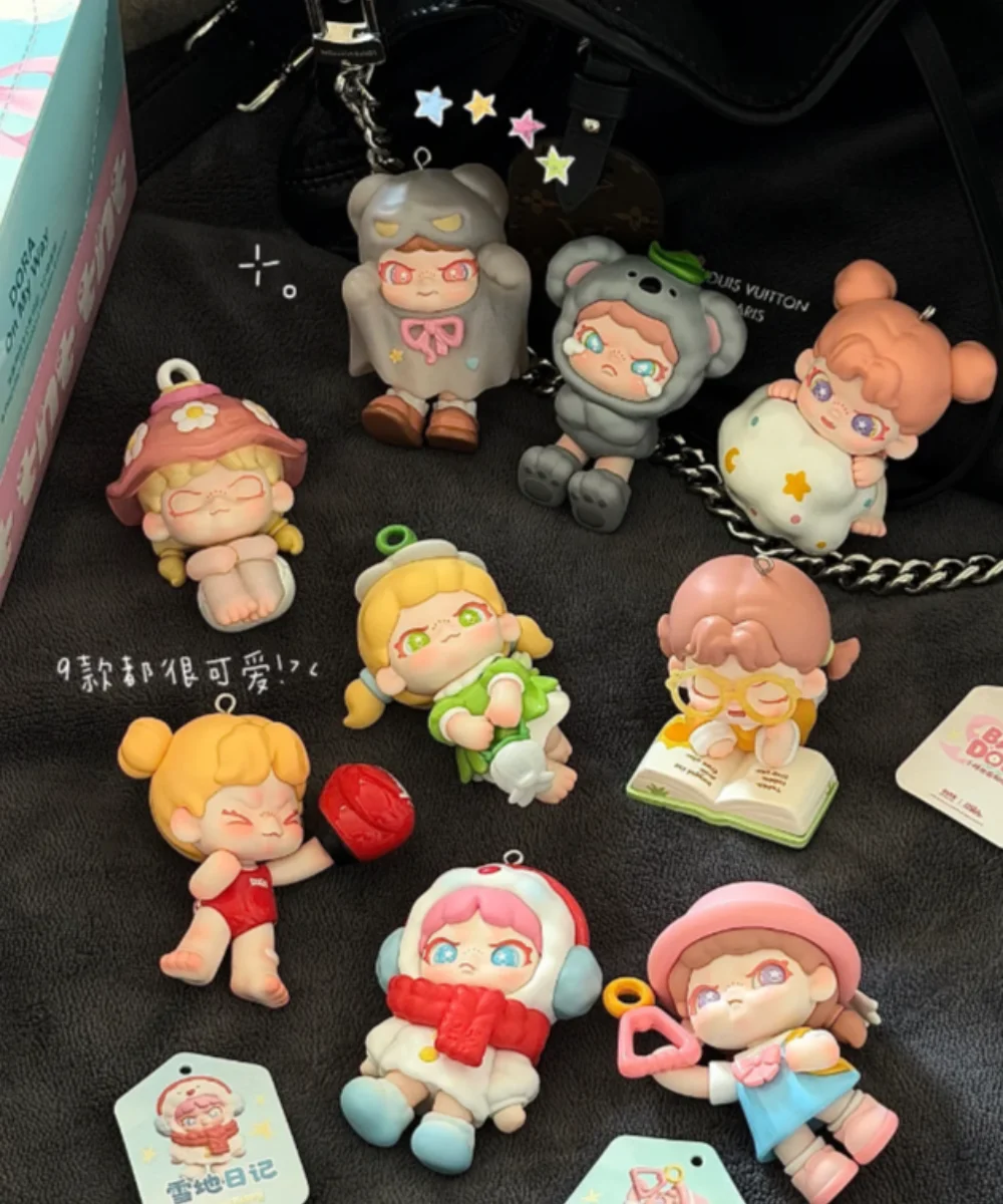 genuine-baby-dora-little-time-series-blind-box-cute-mini-keychain-figure-doll-desktop-ornament-toys-mystery-box-bag-pendant-gift