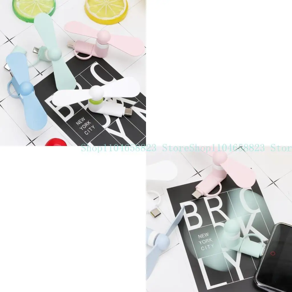 

652F Mini USB Fan Cell Phone Fans Type C Micro USB Cooler Handheld Cell Phone Cooling Small Fan Long Service