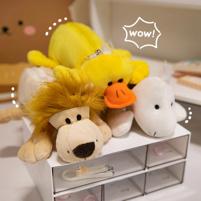 Cartoon Tier Elefant Löwe Kapibala Plüsch Stift Fall Für Kind Große Kapazität Liefert Schreibwaren Lagerung Tasche Für Kind Geschenk