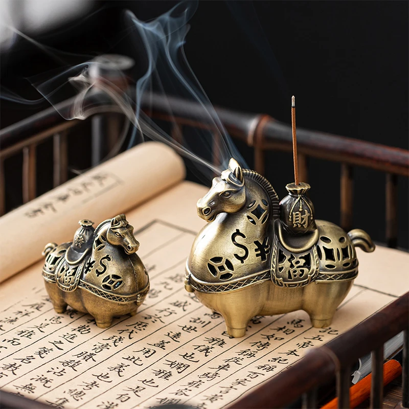 ⑧ Year Of The Horse Get Rich Incense Burner Aromatherapy Burner Sandalwood Burner Incense Plate Incense Burner Crafts
