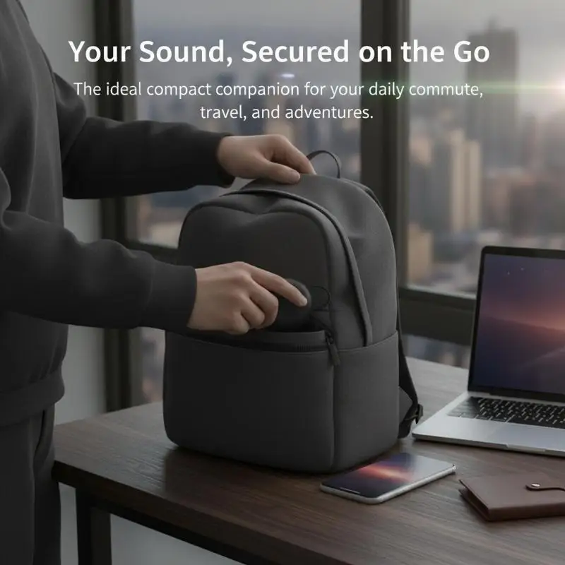 Earplug Case Round Plastic Mini Soundproof Lightweight Portable Storage Box for Home Outdoor Gift