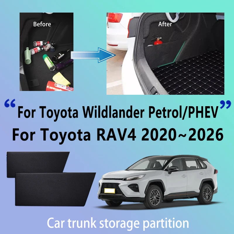 

Автомобильные аксессуары для Toyota Wildlander 2020 ~ 2026 25, перегородка для хранения багажника, многофункциональный органайзер для салона автомобиля