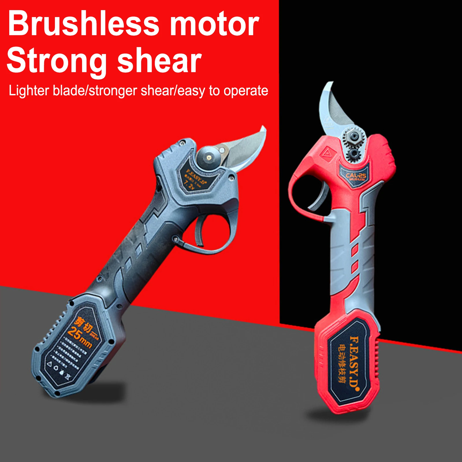 Cordless Electric Pruning Shears Handheld Pruner Rechargeable Garden Scissors Efficient Fruit Tree Bonsai Branch Cutting Tools