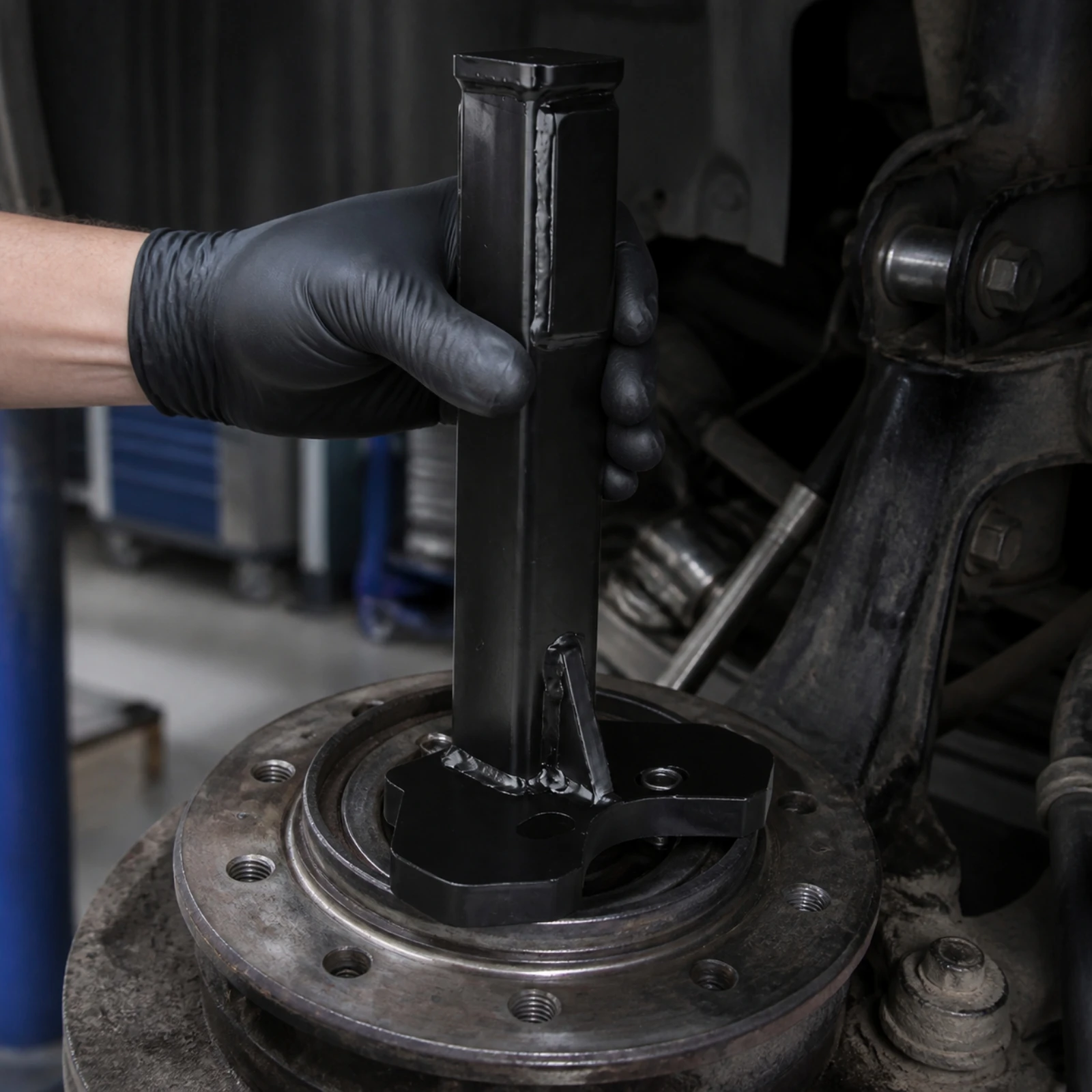 Wheel Hub Repair Tool Heavy-Duty Wheel Hub Repair Tool with Wide Base Easy to Use Self-Centering for Mechanics