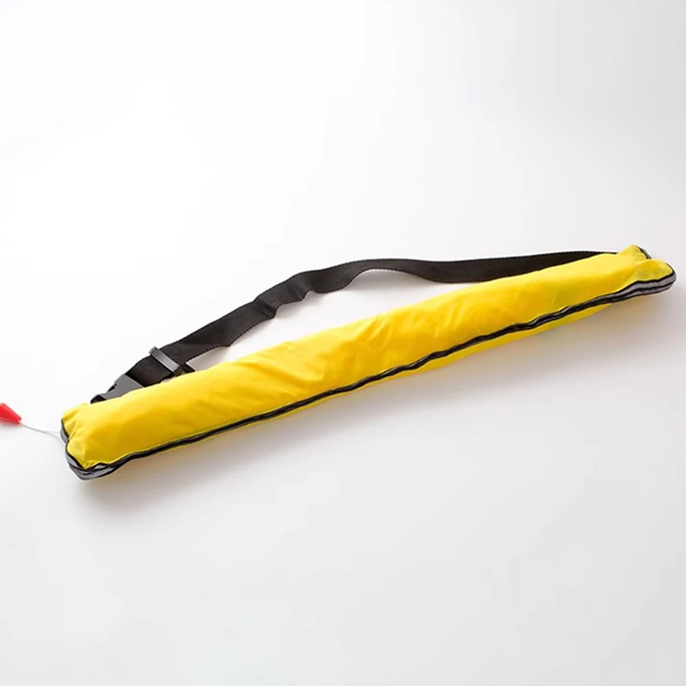 

Надувной поясной спасательный жилет для взрослых, рыболовные пляжные аксессуары, помощь при плавучести, куртка для плавания и выживания, 100N ﻿