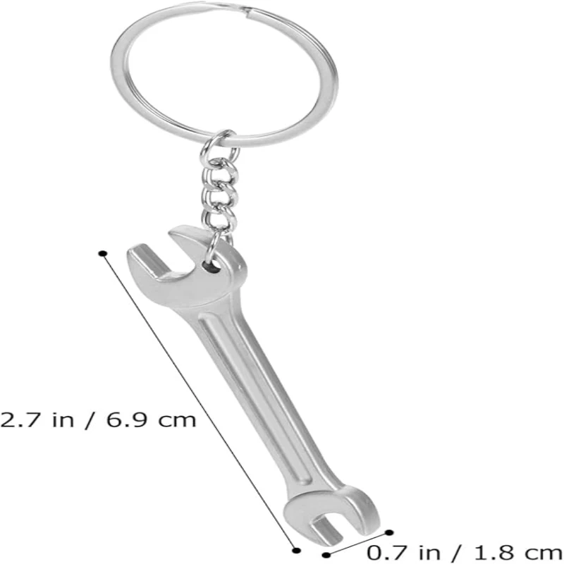 1 Pcs Mini Wrench Keychain, Repair Tools Keychain Miniature Spanner Keychain, Wrench Pendant Keychain Cool Gift for Men Women