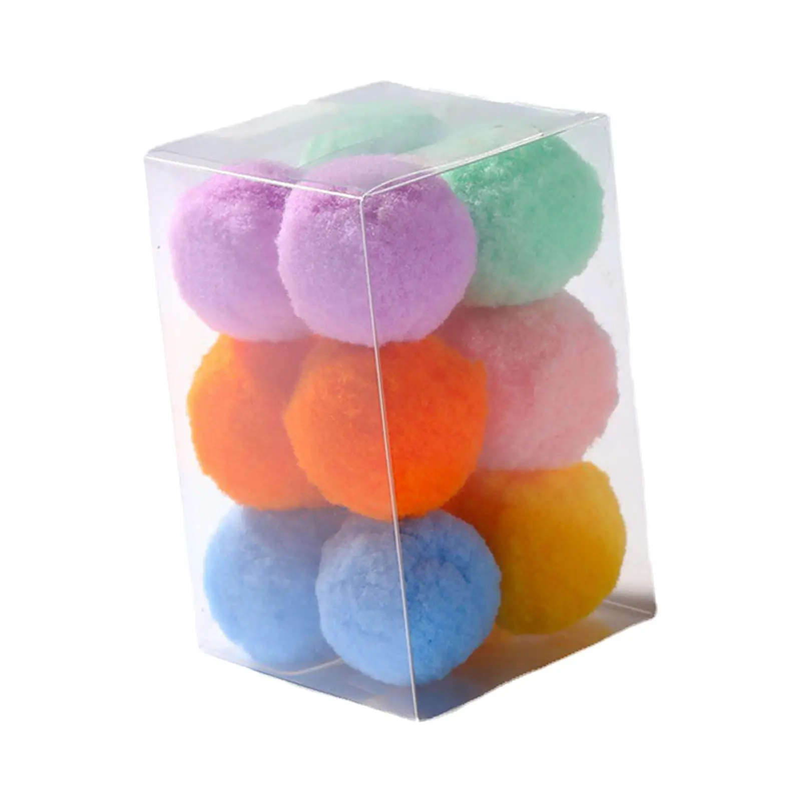 2-6pack 12 Pieces Stretch Plush Balls Cat Toys Plush Scratching Balls