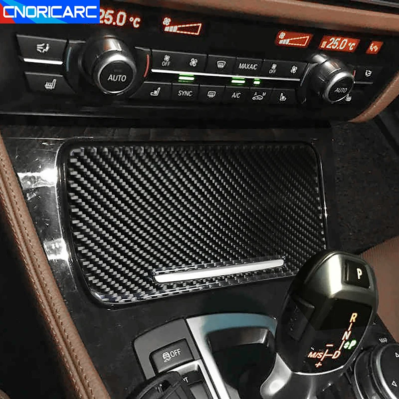 

For BMW 5 Series F10 F18 2011-2017 Car Central Storage Box Panel Cover Decoration Trim Interior Accessories Carbon Fiber Sticker