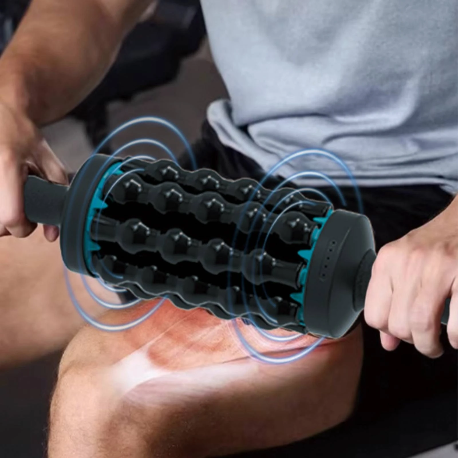 

Handheld Rolling Massager Compact Electric Massage Roller Motorized Roller Massage Device Powerful for Athletes, Home, Gym