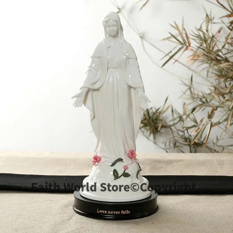 

High grade --34 CM TALL TOP art Christianism Madonna Home Decor Decoration Religious Virgin Mary ceramics Decoration statue