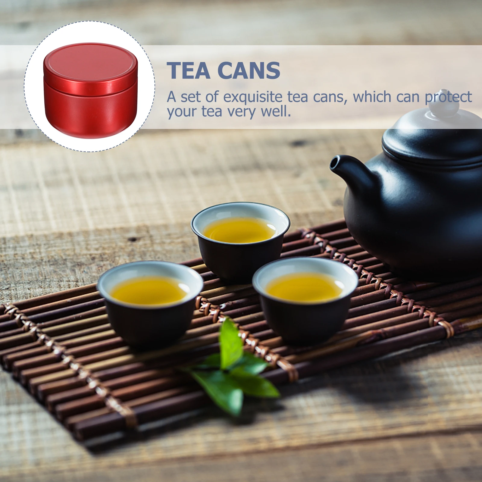 

10pcs Iron Can Tea Canisters Airtight Storage Tins Red Jar Premium Tinplate Tea Jars For Leaves Candy Gift Home Party Use Metal