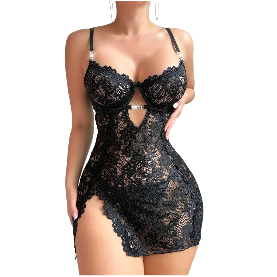 

Комплект классического сексуального белья из кружева и сетки с контрастными вставками: бюстгальтер на косточках и стринги, прозрачное женское белье, сексуальная одежда для женщин