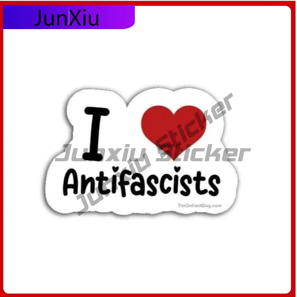 

I Love Antifascists Decal Anti Scratch Exterior Decor Sticker Accessories Camper Van Stickers And Decals Adventure Motorcycle