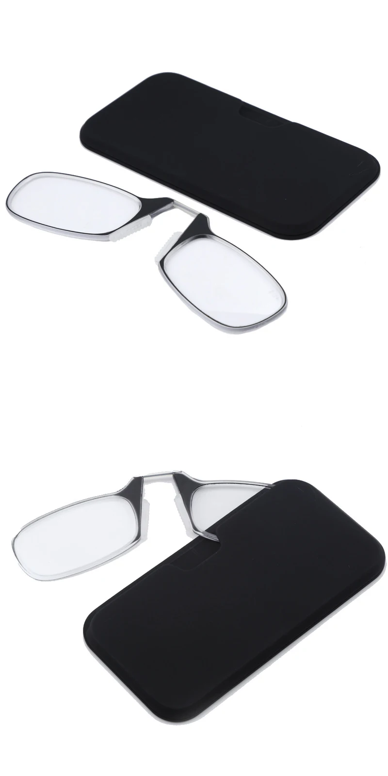 Nasenklammer, tragbare Lesebrille, randlos, ultradünn, intelligente Brille, lässige Vergrößerung mit Box 1,0 bis 3,0 – Detail 11